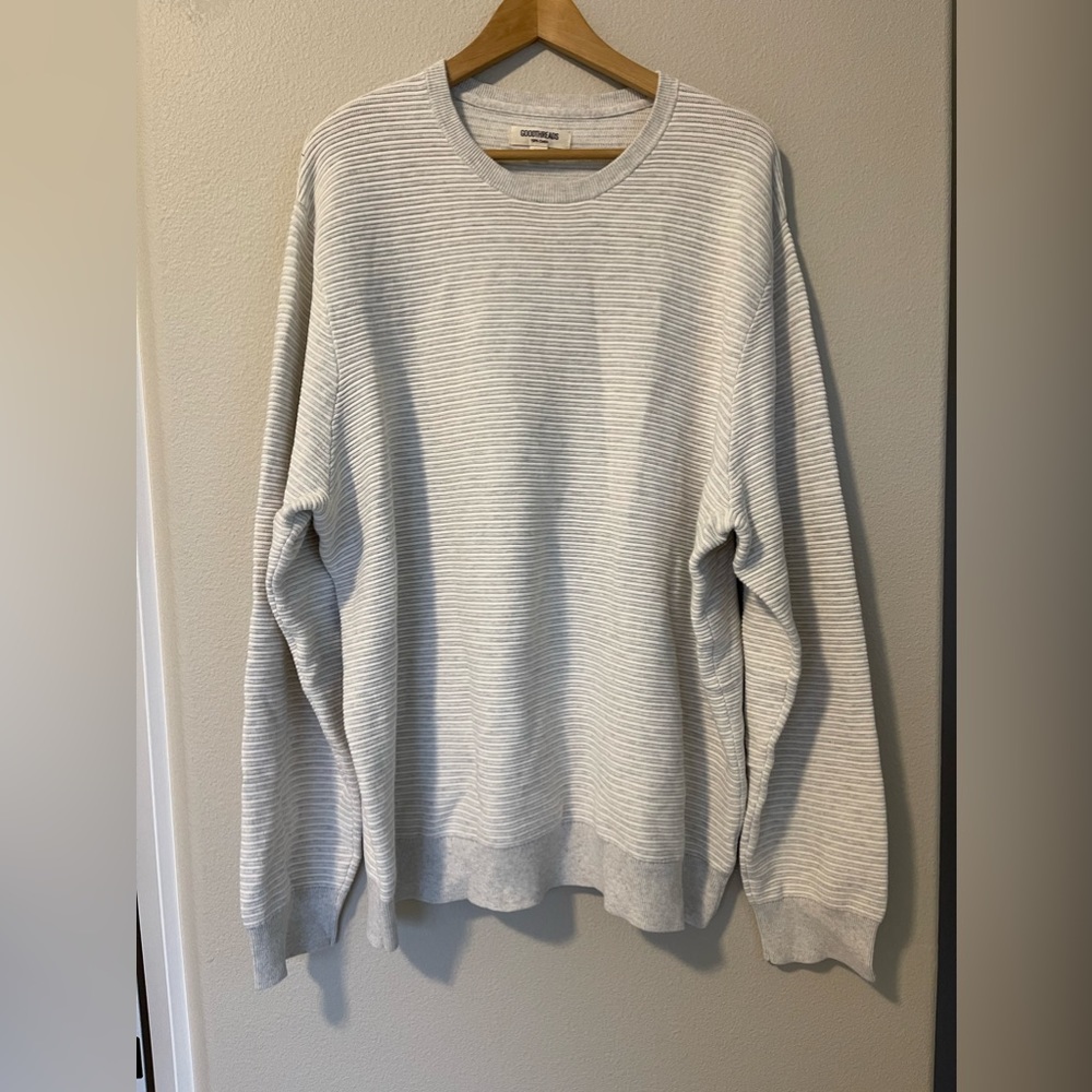 Goodthreads Light Grey Mens crewneck pullover size XXXL